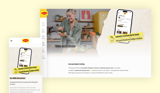 Ansicht der Website von Maggi.de, bereitgestellt von der 1xINTERNET GmbH