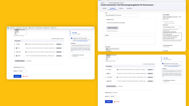 Ansicht der Website für die neue Behörde Cybersicherheitsagentur Baden-Württemberg, bereitgestellt durch Sirup GmbH