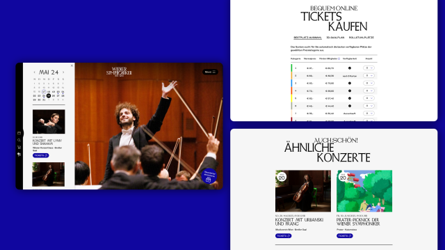 Mockup der Website der Wiener Symphoniker, eine Case Study der Sirup GmbH