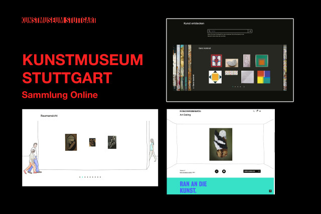 Ansicht der Website des Kunstmuseums Stuttgart, bereitgestellt von der Sinnoptics GmbH