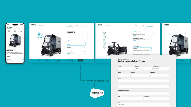 Web-Ansicht der Website von Mubea U-Mobility, bereitgestellt von der Brandcode GmbH