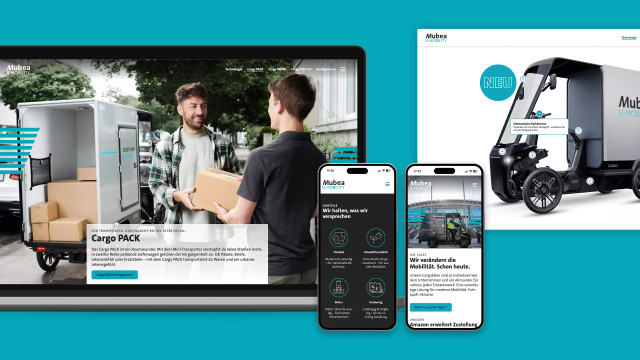 Web-Ansicht der Website von Mubea U-Mobility, bereitgestellt von der Brandcode GmbH
