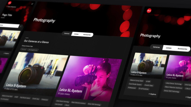 Ansicht der Website von Leica, bereitgestellt durch Jakala
