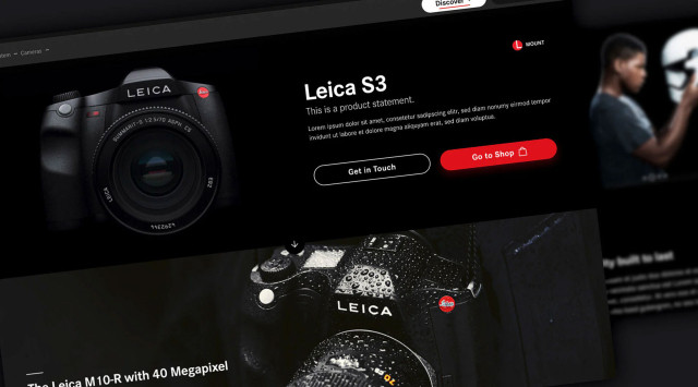 Ansicht der Website von Leica, bereitgestellt durch Jakala