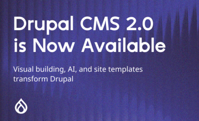 Visual der Drupal Association zum Release des Drupal CMS Version 2.0