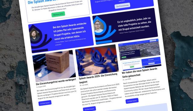 Ansicht der Splash Awards Website als Mockup.
